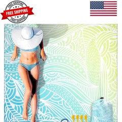 Beach Blanket Waterproof Sandproof Quick Drying Beach Mat Extra Large Outdoor…