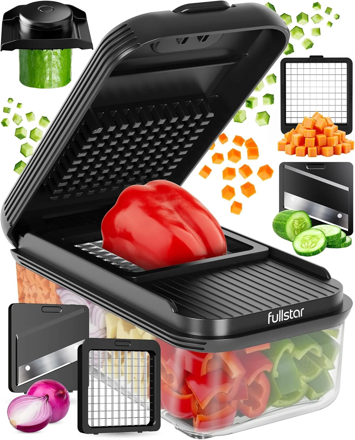 Fullstar Daily Vegetable Chopper and Mandoline Slicer - Kitchen Gadgets - Food C gallery