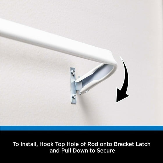 (2 pack) Mainstays 3" Basic Metal Wrap Around Adjustable Curtain Rod gallery