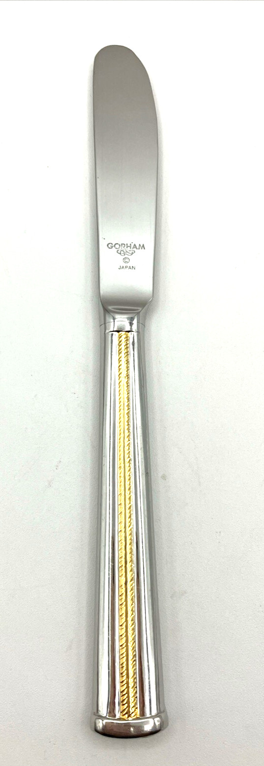 Gorham GOLDEN BROCADE Glossy Stainless Japan Flatware 6 7/8” MASTER BUTTER KNIFE gallery