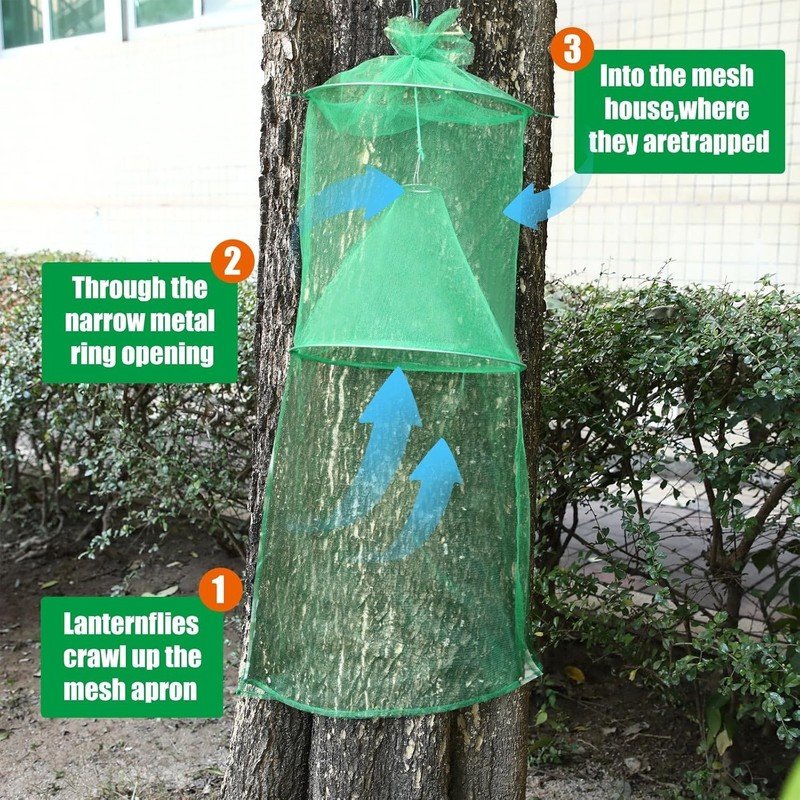 16 Pack Spotted Lanternfly Traps Lantern Fly Killer Mesh Tree Trap with Jute Rop gallery