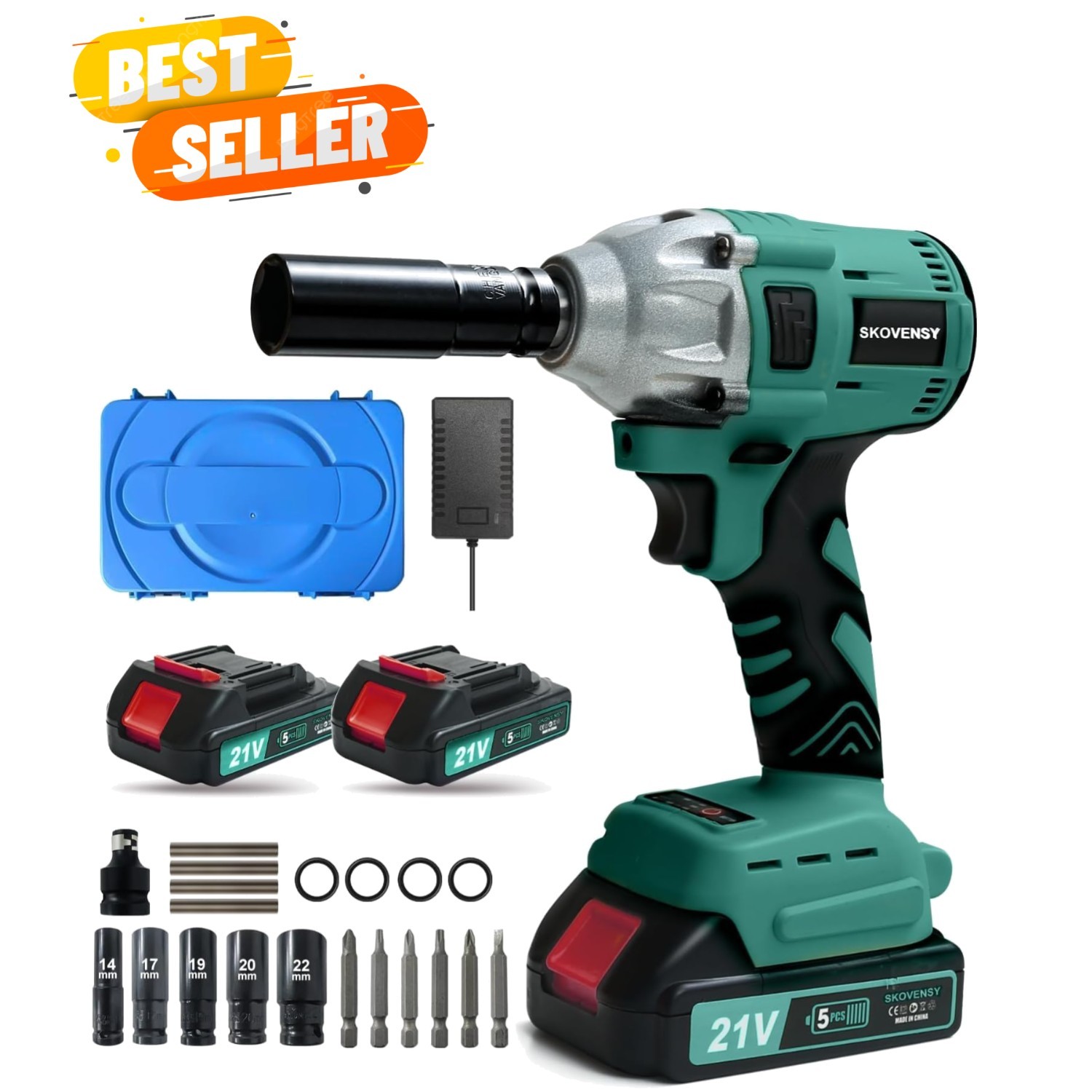Electric Impact Driver with 258ft-lb Torque - Includes 2 Batteries & Accessories gallery