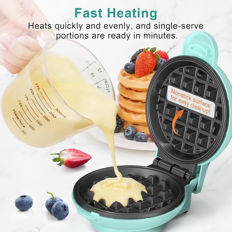 Compact mini waffle machine, easy maintenance, ideal for daily homemade gallery
