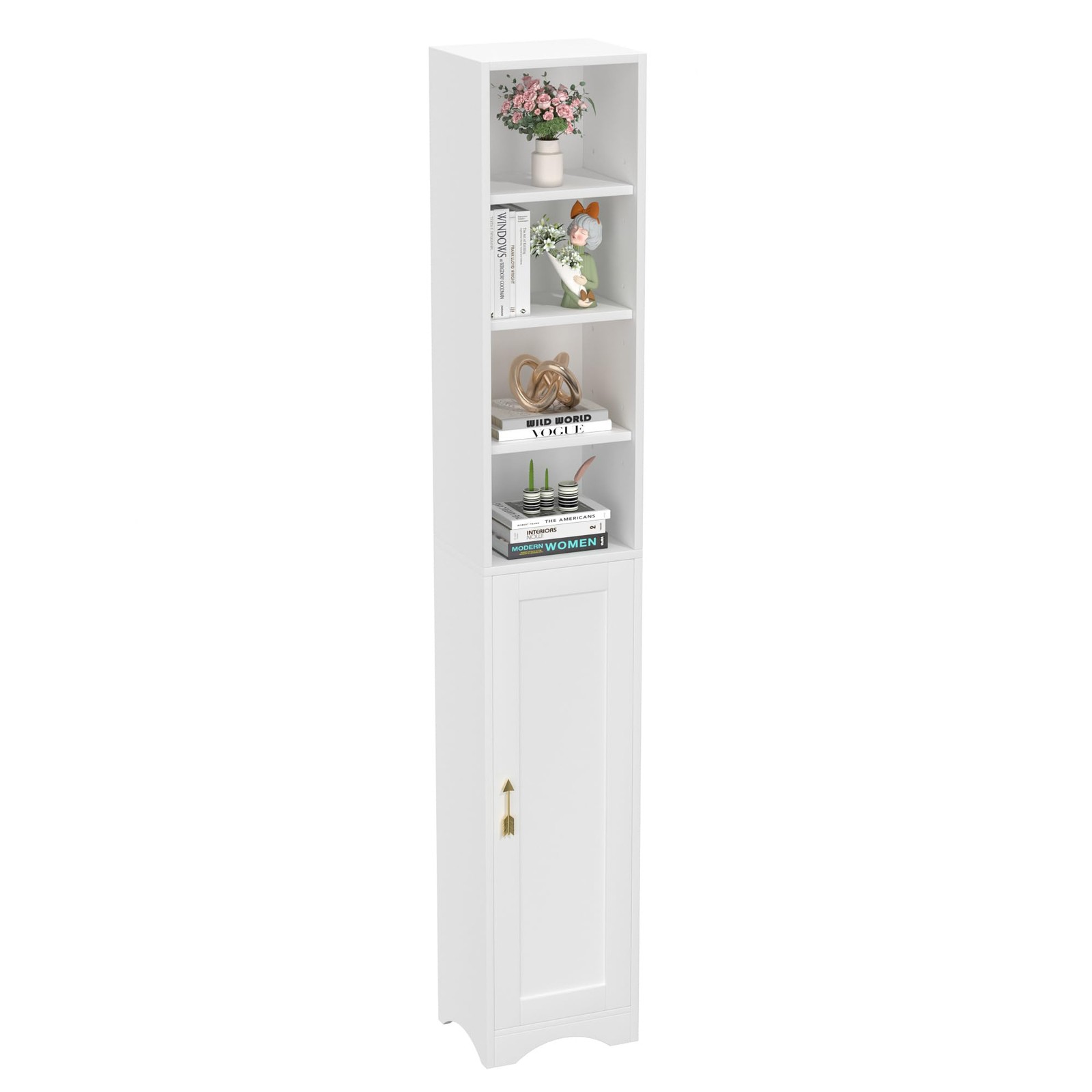 71 Inch Tall Storage Cabinet - 6 Adjustable Shelves, Bottom Enclosed Storage,... gallery
