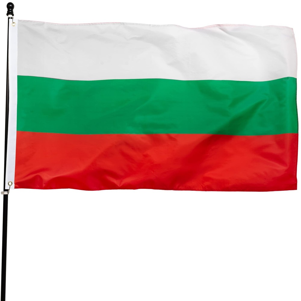 DANF Bulgaria Flag 3x5 Ft Thick Polyester, Fade Resistant, Brass Grommets, Canva