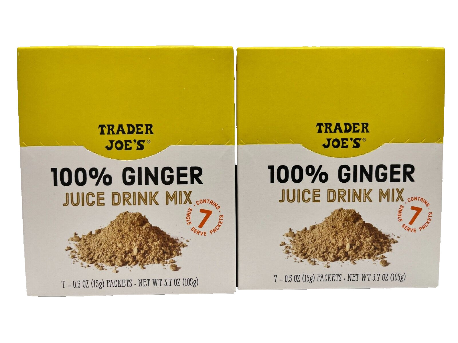 2-Pack Trader Joe's 100% Natural Ginger Drink Mix 7 - 0.5oz (15g) Packets gallery