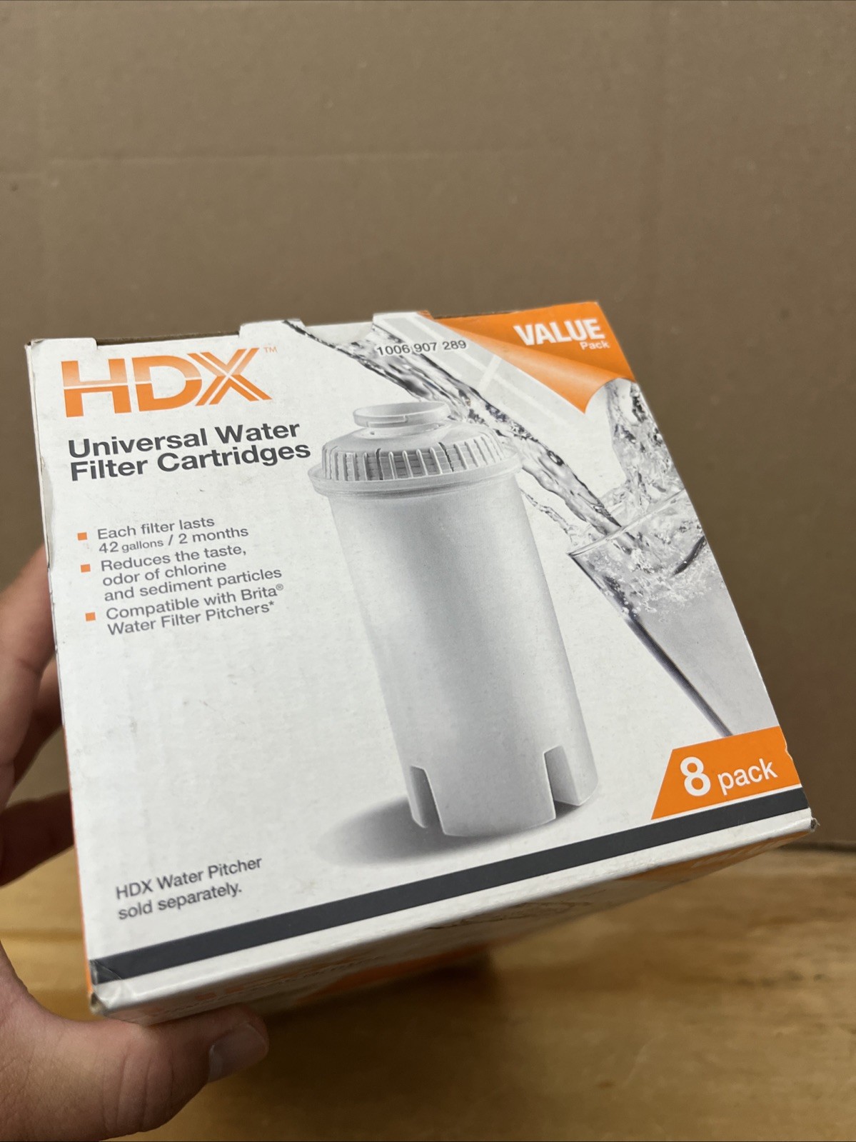 HDX Universal Replacement Water Filter Cartridges 8-Pack 1006 907 289 New In Box gallery