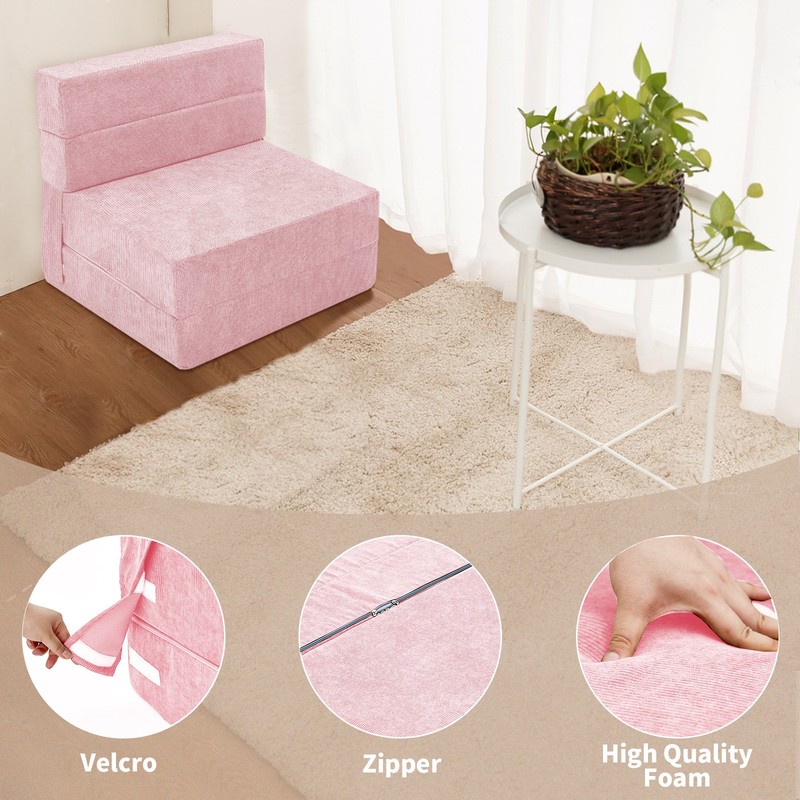 NAIZEA Tri Fold Mattress Memory Foam Mattress Foldable Bed with Washable Cover gallery
