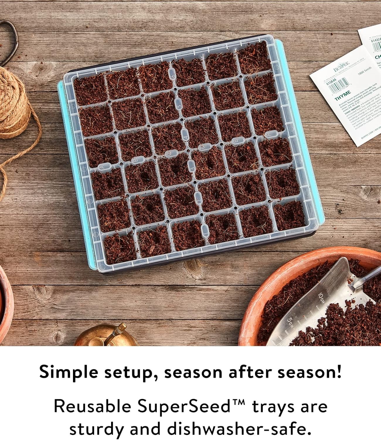 SuperSeedSeedStarterTrayDurablePlantSeedlingGrowingContainer gallery