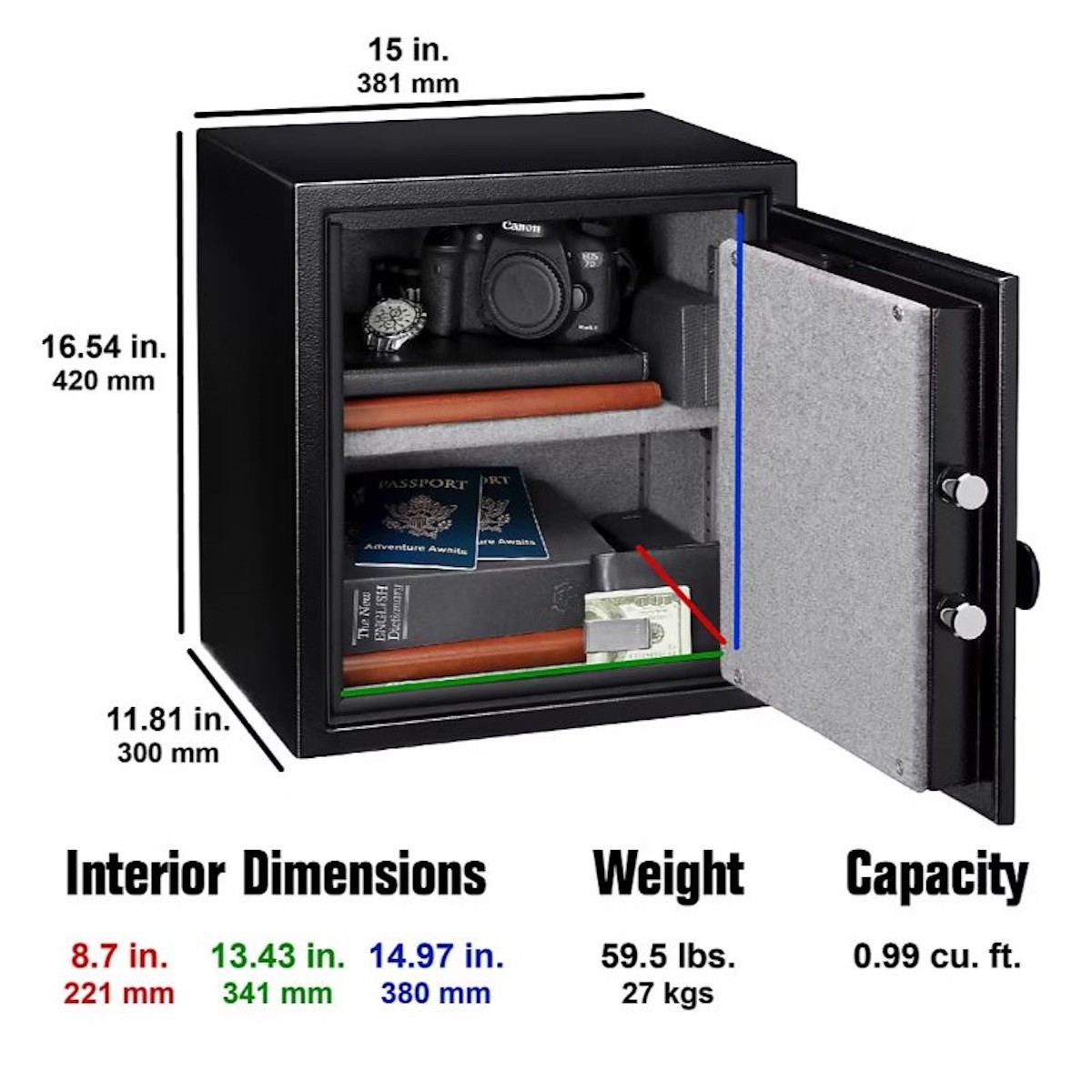 Fortress Fire Resistant Waterproof Safe box with Electronic/Keypad Lock 44EF20W gallery