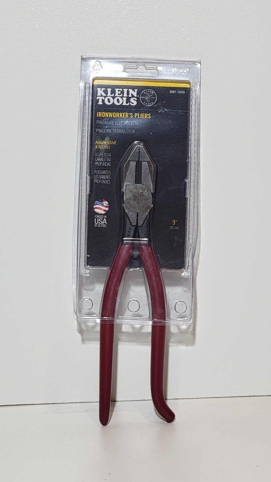 NEW! Klein Tools D201-7CSTA 9 inch Aggressive Knurl Ironworkers Pliers - NIB gallery