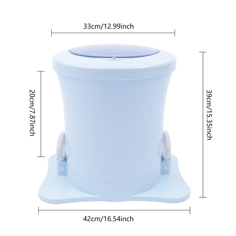 Mini Dryer Portable Compact Clothes Spin Dryer Manual Home Laundry Dryer Blue gallery