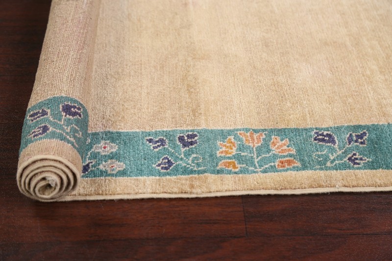 IVORY Bordered Gabbeh Kashkoli Oriental Area Rug Hand-knotted Wool Carpet 3'x5' gallery