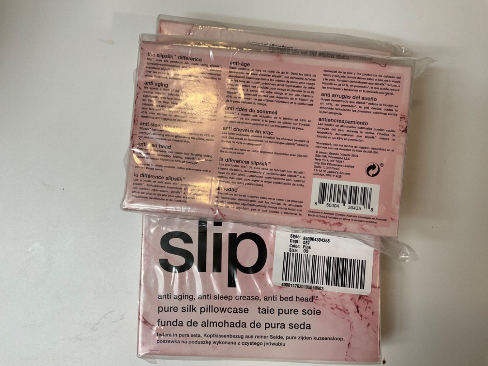 NEW- SLIP™ PURE SILK Queen Pillowcase 20" x 30" Pink gallery