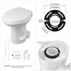 Yescom RV Camper Gravity Flush Toilet 20" Height Elongated for Travel gallery