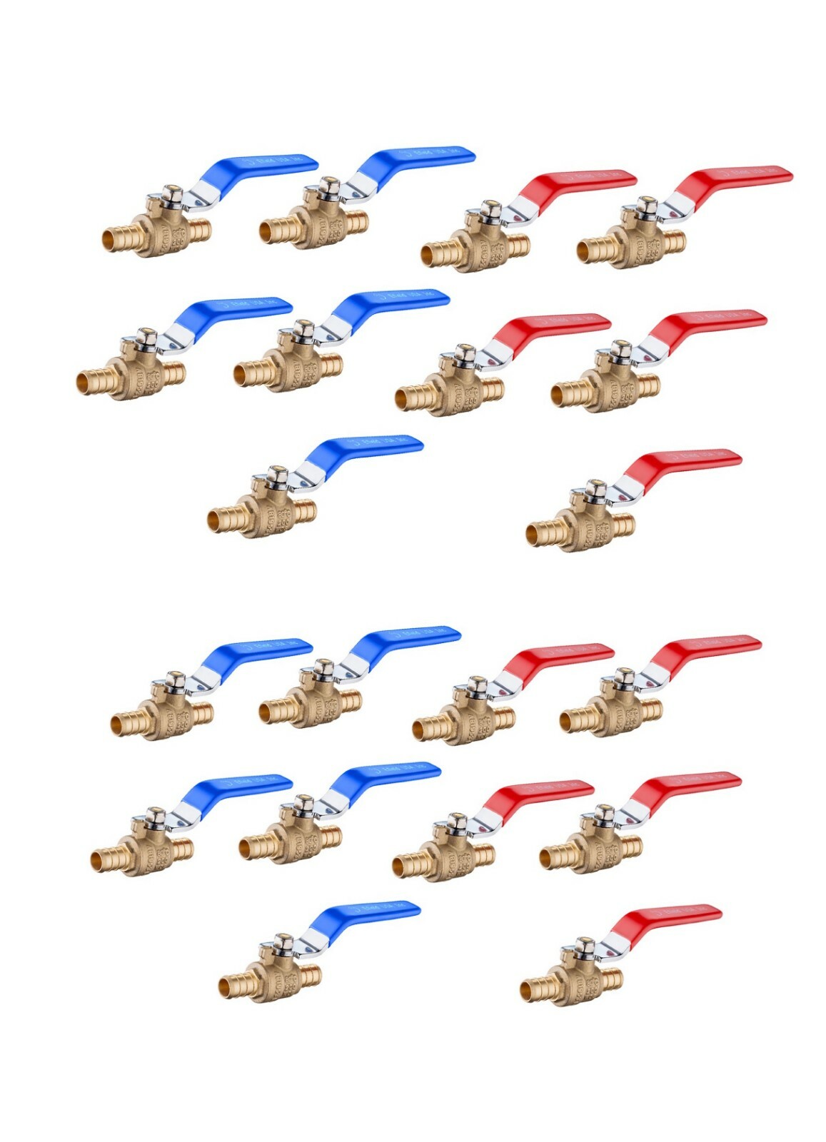 EFIELD 20PCS 1/2" PEX FULL PORT SHUT OFF BALL BRASS VALVE HOT AND COLD NO LEAD gallery