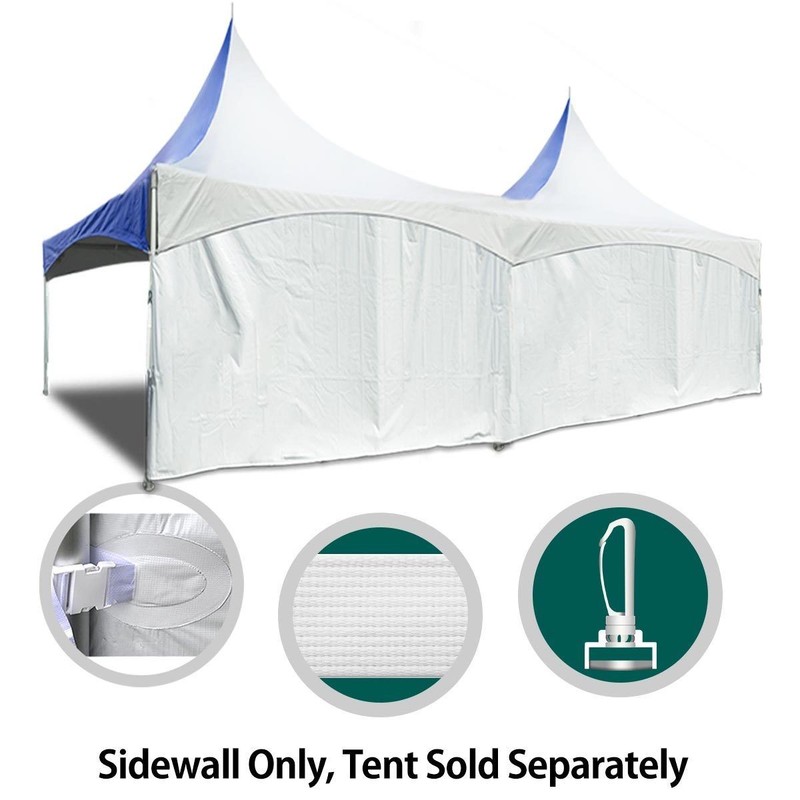 9x30 Solid Side Wall for High Peak Canopy Event Tent Outdoor Party Vinyl Used gallery