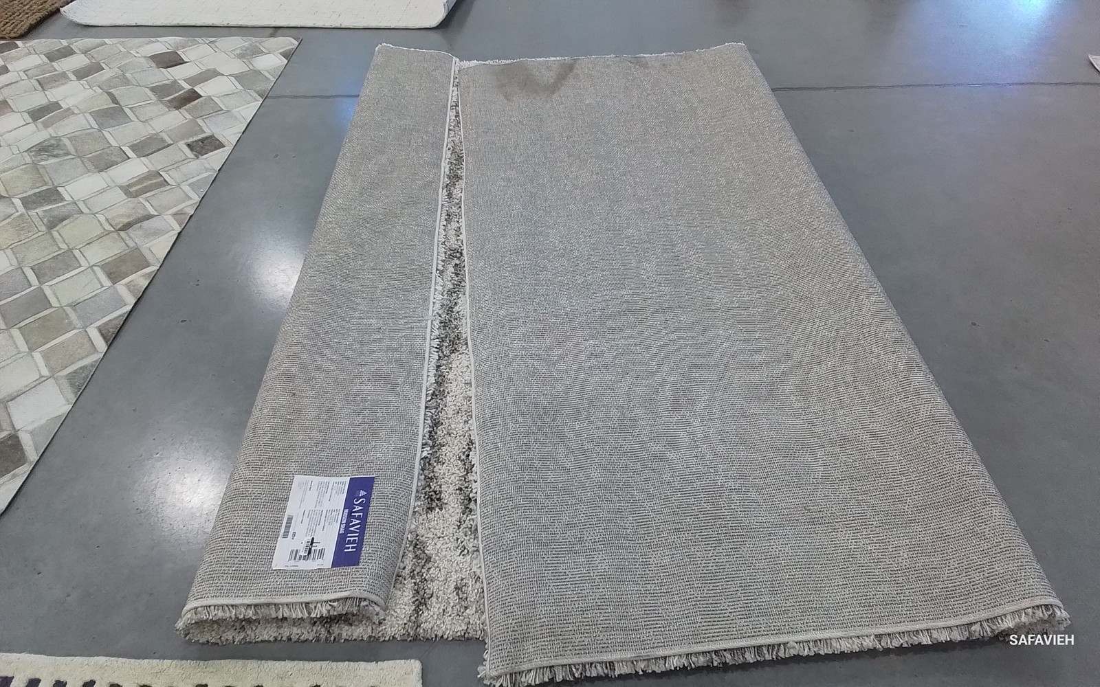 IVORY / GREY 8'-0" x 10'-0" Back Stain Rug, Reduced Price 1172787470 SGH206A-8 gallery