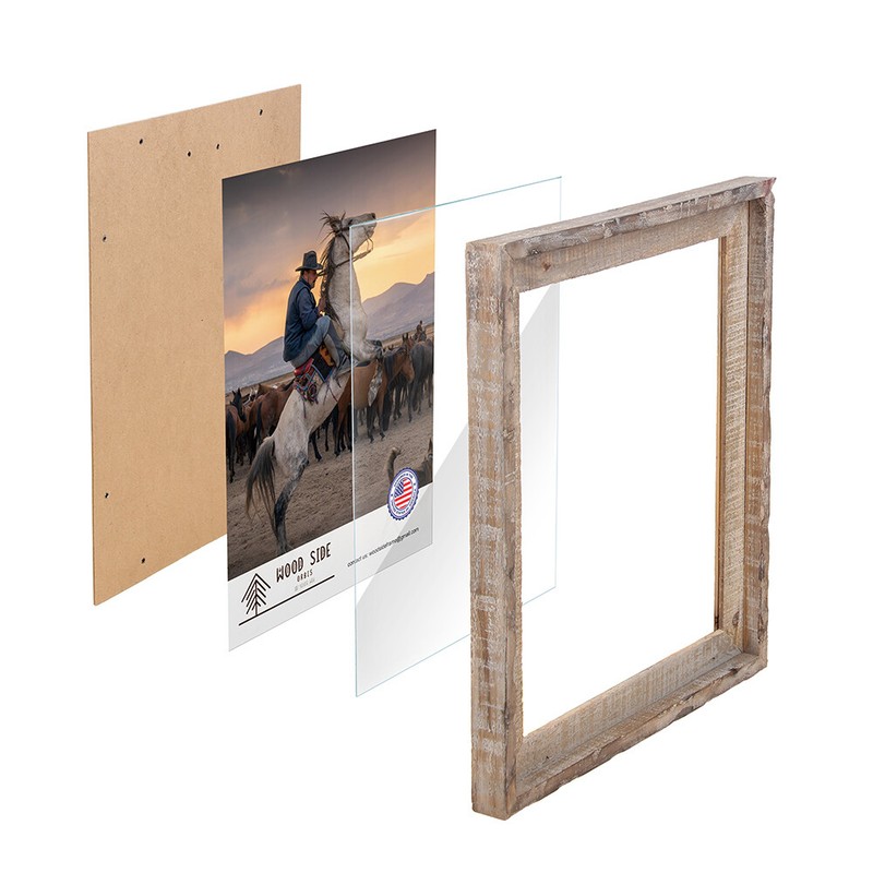 Rustic Barnwood Picture Frames - Natural Reclaimed Wood, 1 3/4" Frame Width gallery