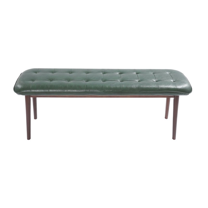 47" Solid Wood PU Bench, Solid Wood Bench for Home and Commercial Use 330.69lbs gallery