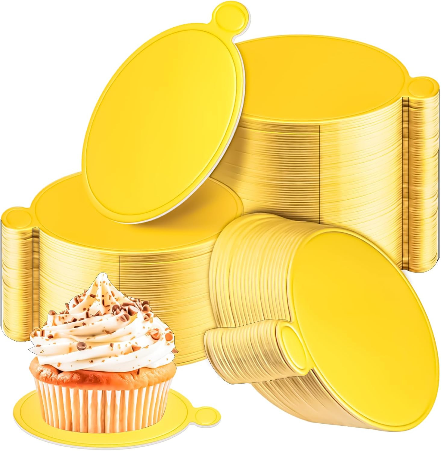 100Pcs Mini Cake Boards 3.15Inch Gold round Cake Circle Base, Mini round Dessert gallery