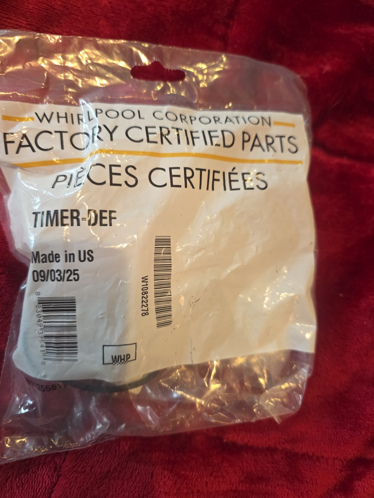 ☆MANY Part #s See Specifics☆ GENUINE OEM WHIRLPOOL Defrost Timer W10822278 - B90 gallery