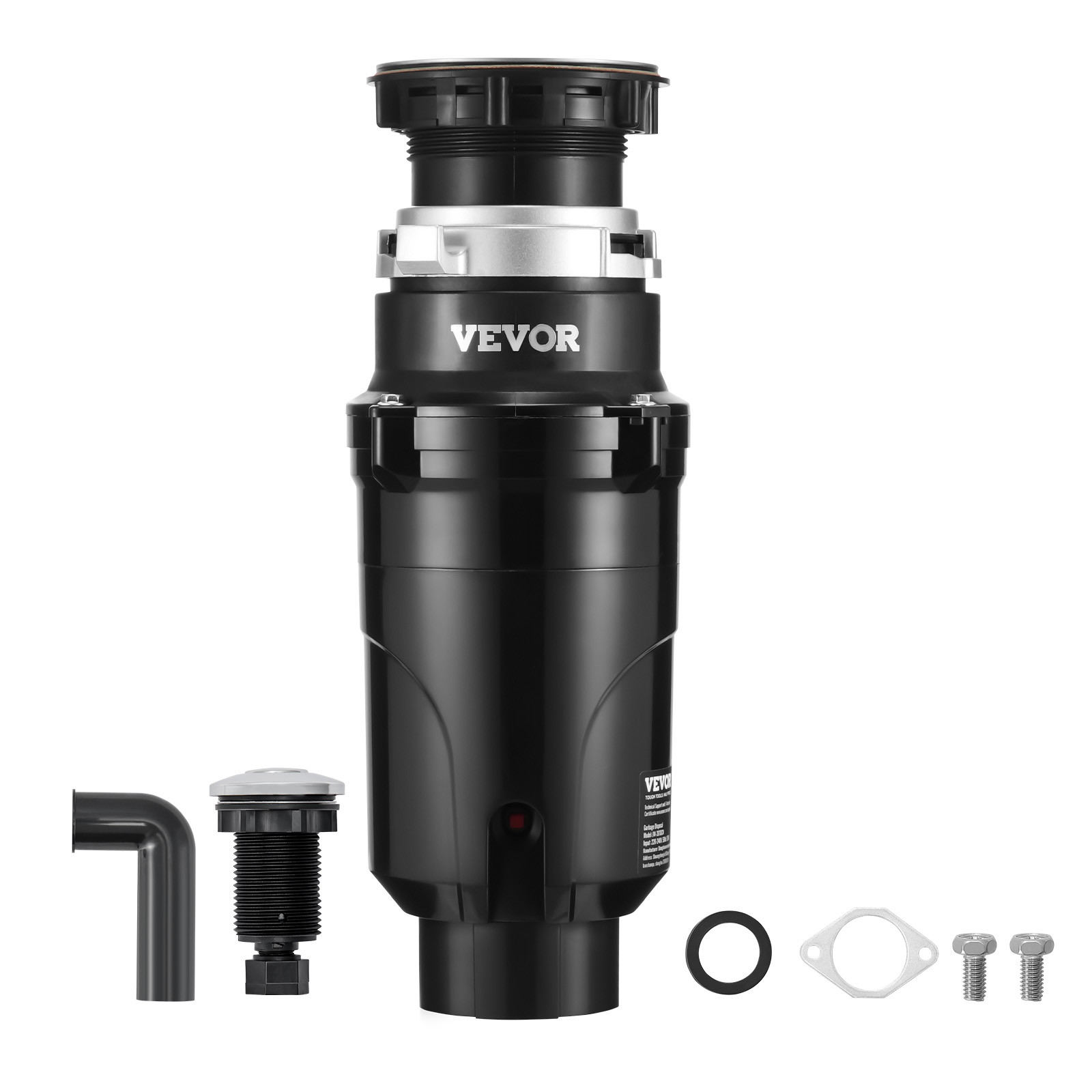 VEVOR Garbage Disposal 1/2 HP Continuous Food Waste Disposer 3450RPM EZ Connect gallery