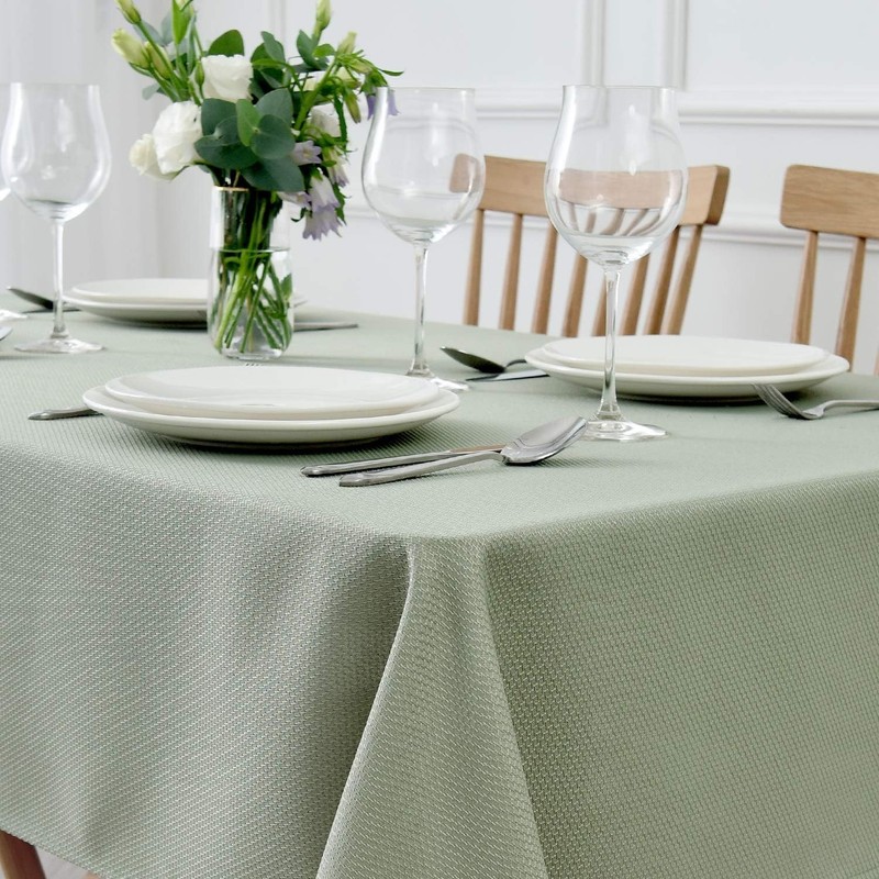maxmill Rectangle Tablecloth 52x70" Textured Waterproof Spillproof Wrinkle-Free gallery