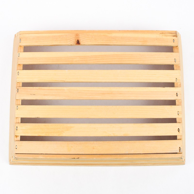 Unbranded Solid Wood Simple Plain Decorative Tray 3.25" Tall 10.5" x 14" gallery