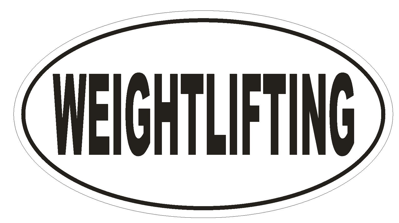 WEIGHTLIFTING Oval Bumper Sticker or Helmet Sticker D1925 Euro Oval gallery
