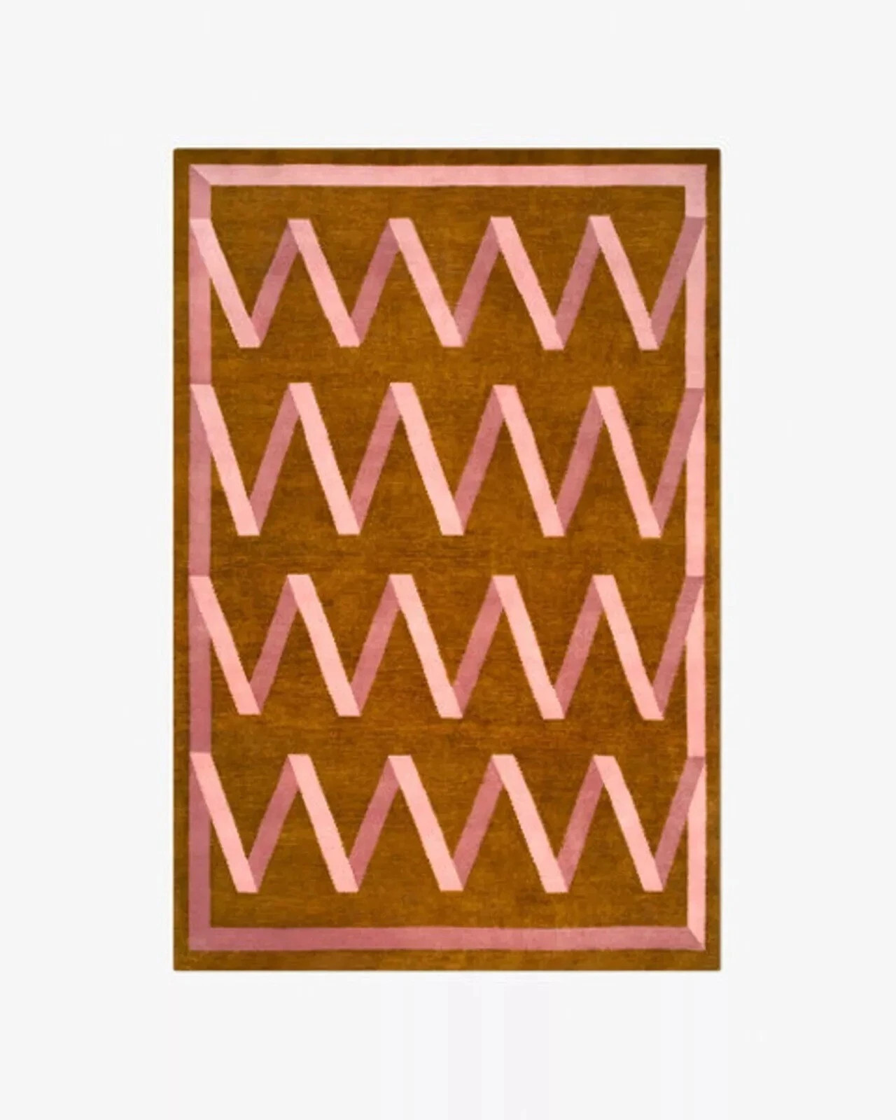 Hand-Tufted Wool Rug 9×12 ft - Nordic Knots Brown Design Handmade Area Rug gallery