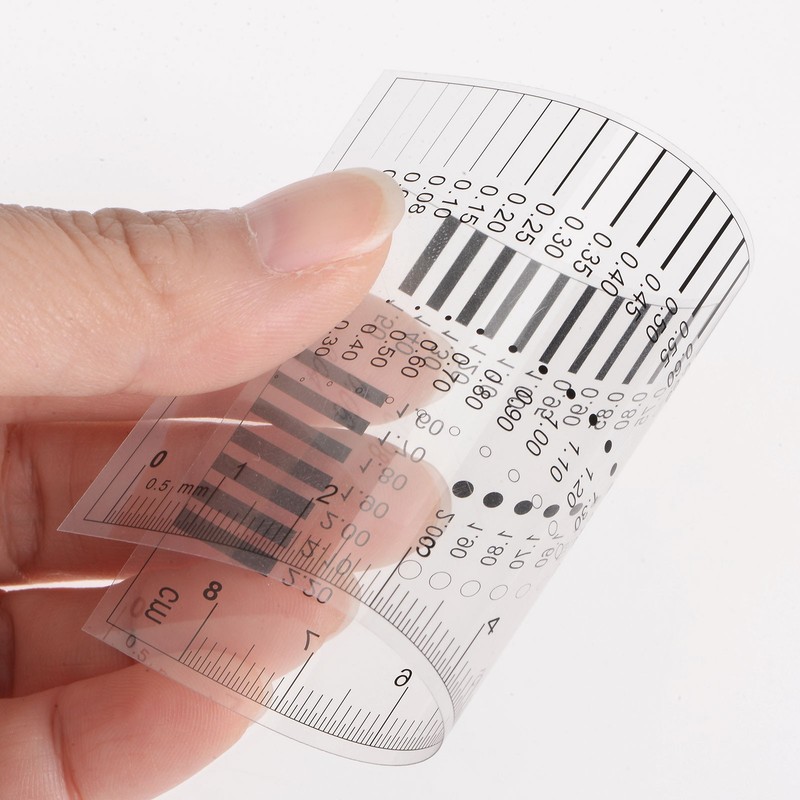 5pcs Transparency SEC Size Estimation Chart 8cm 0.5mm Diameter Line gallery