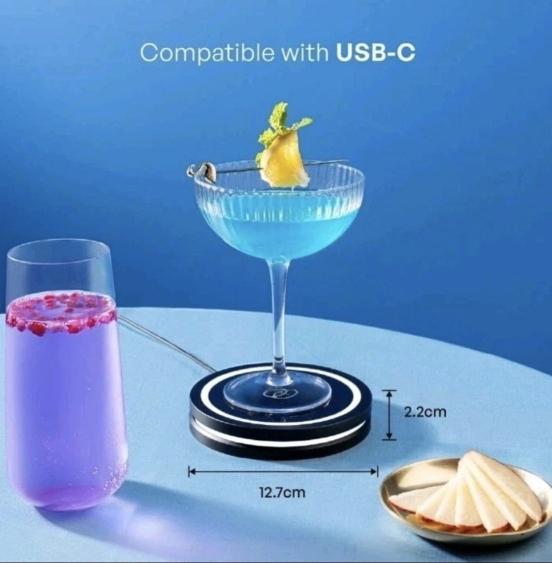 Smart Coaster 2.0 (Black) – Portable Cocktail Maker & Drink Mixer, App-Enabled gallery