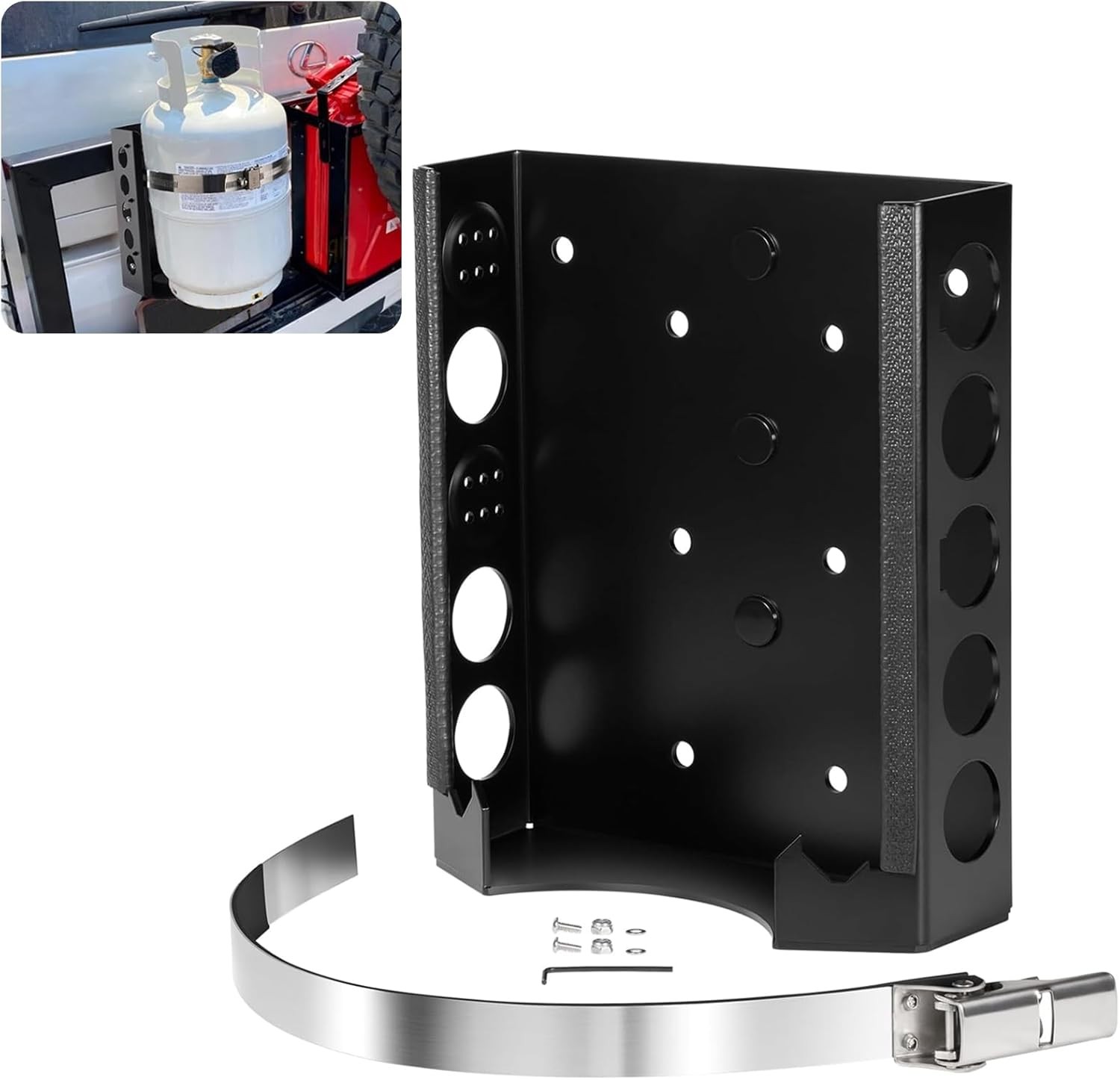 11 lb & 4.25 lb Propane Tank Mount Holder 9" RV Propane Tank Mounting Bracket gallery