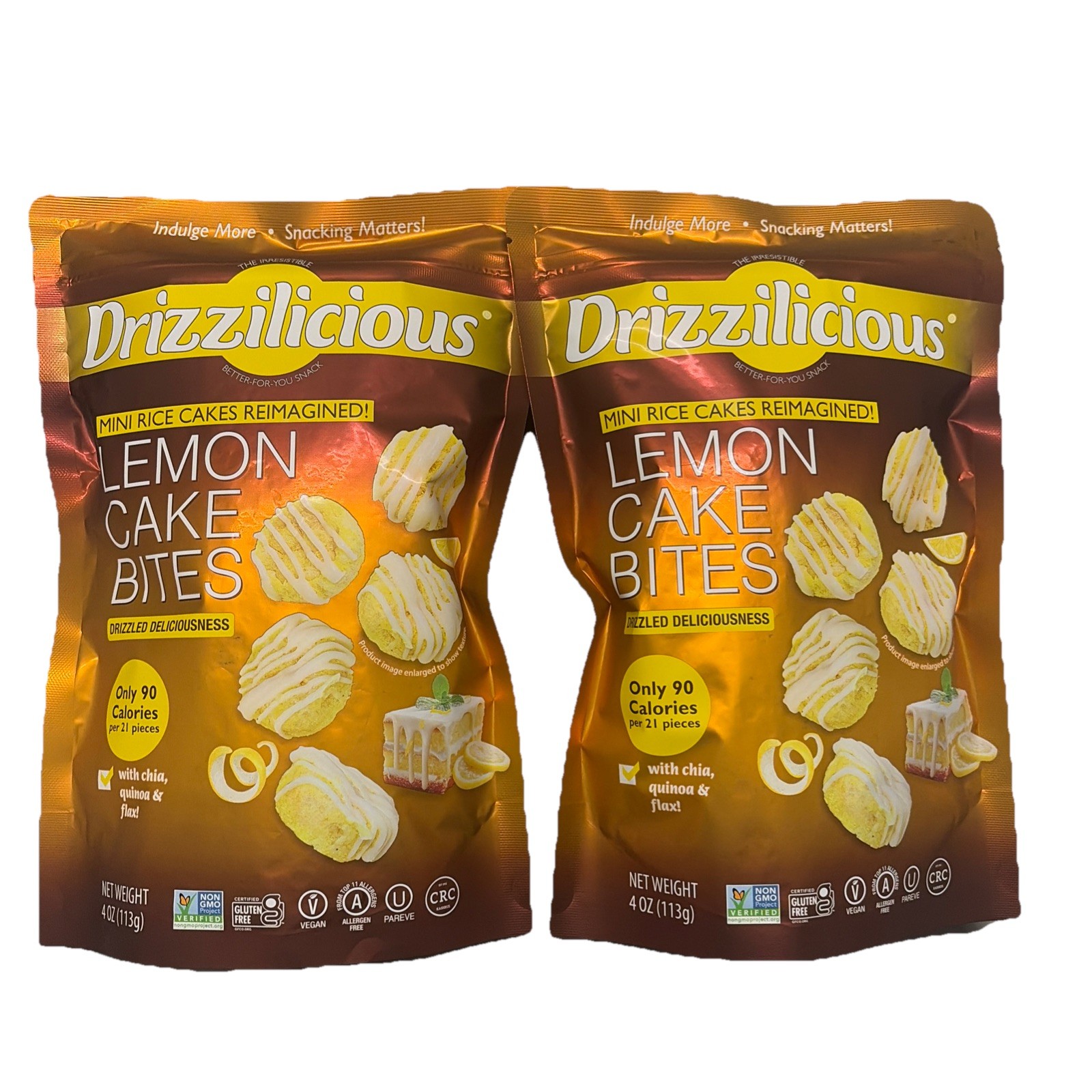Drizzilicious Mini Flavored Rice Cakes Lemon - 4oz (Pack of 2) gallery