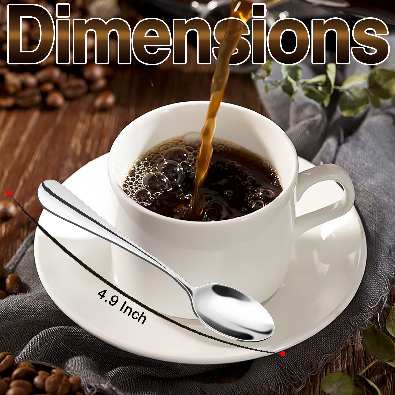 Demitasse Espresso Spoons Mini Coffee Spoon 18/10 Stainless Steel Small Spoons F gallery