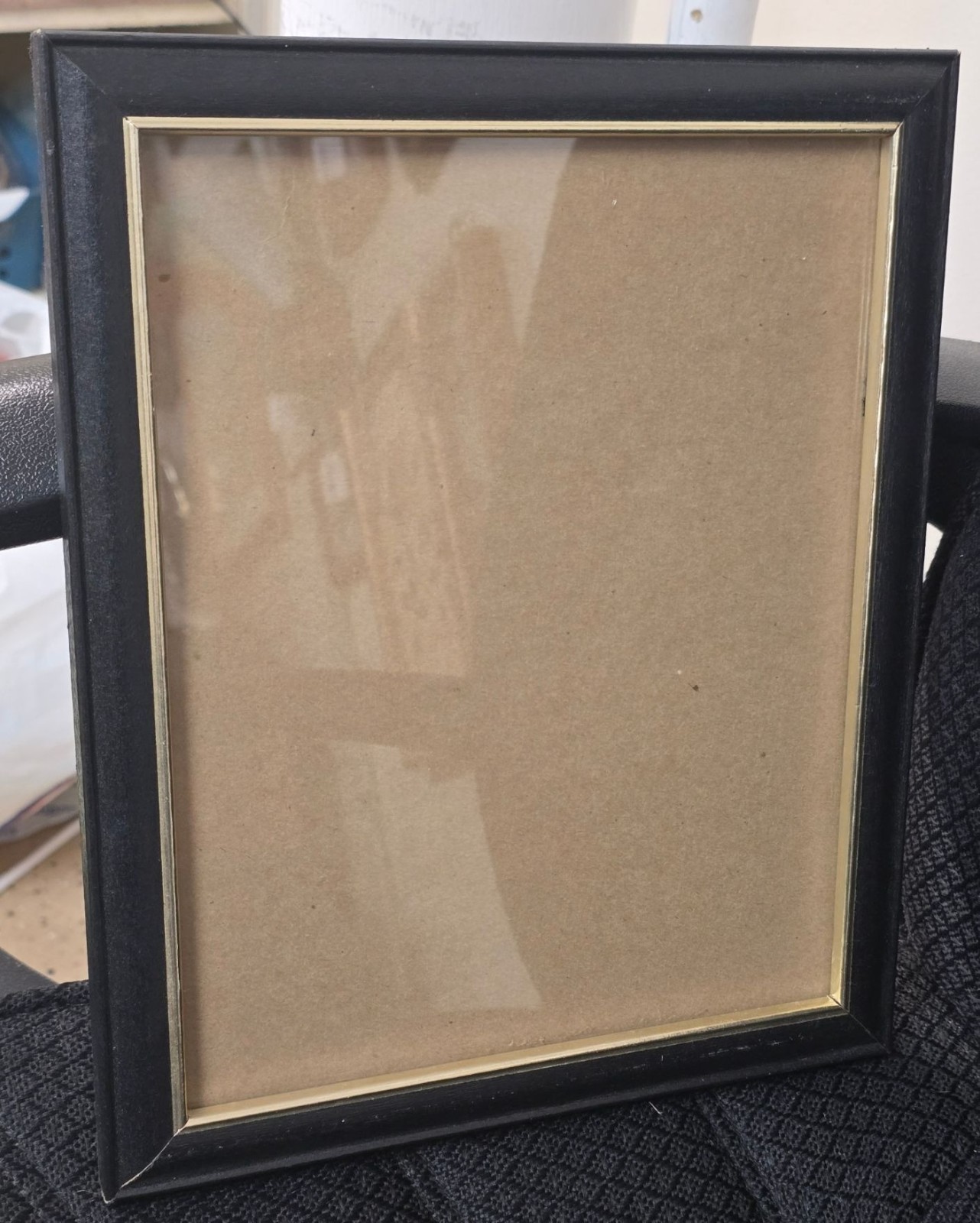 Black & Gold Picture Frame 8x10 Inch Glass Cover Wall Mount Tabletop gallery