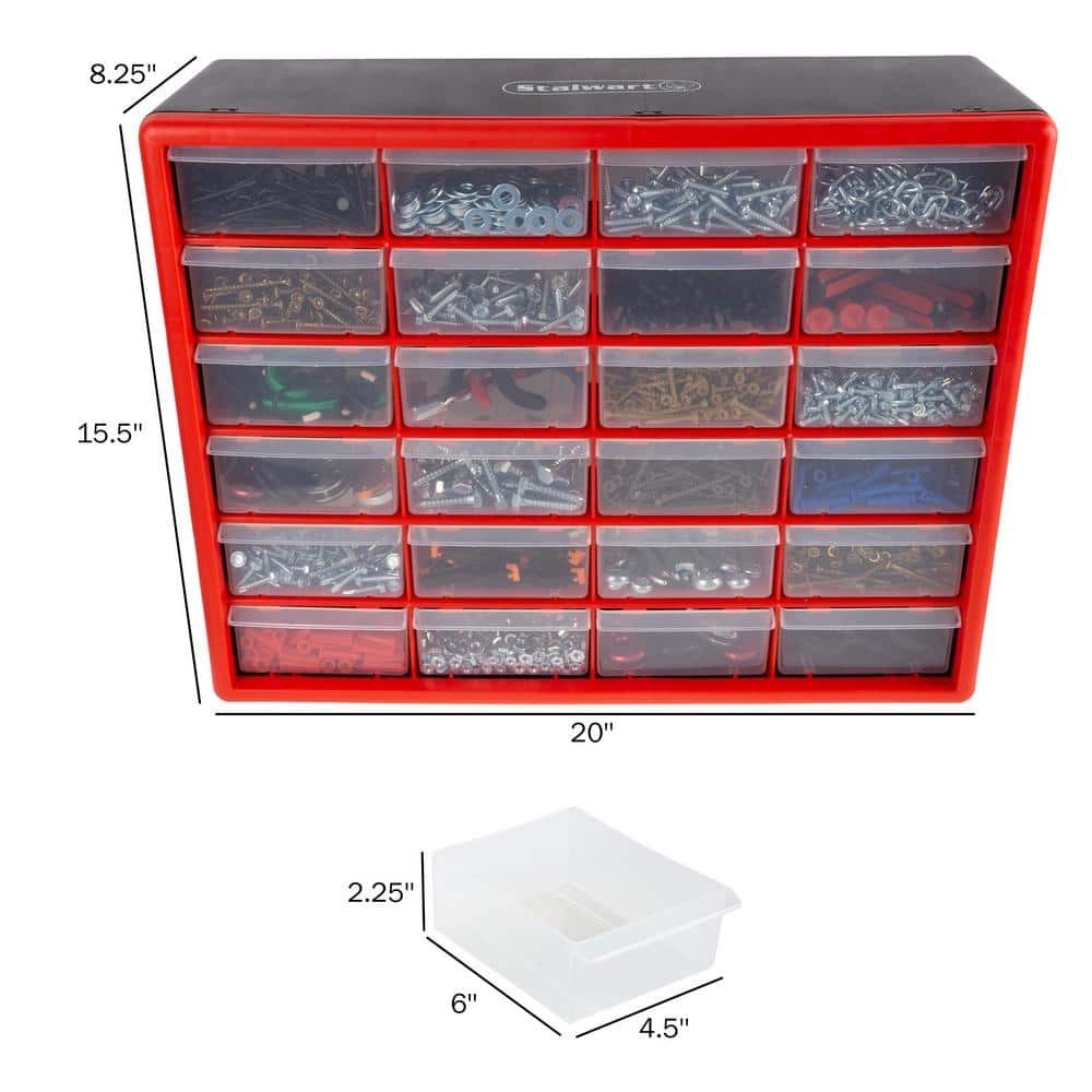 Multi-Purpose Storage Cabinet Small Part Organizer 24-Compartment Wall Mountable gallery