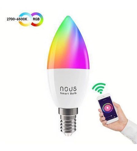 WiFi Wireless Smart Bulb RGB E27, 230V, 9W, 810lm, 2700K - 6500K, NOUS P3 (2pcs) gallery