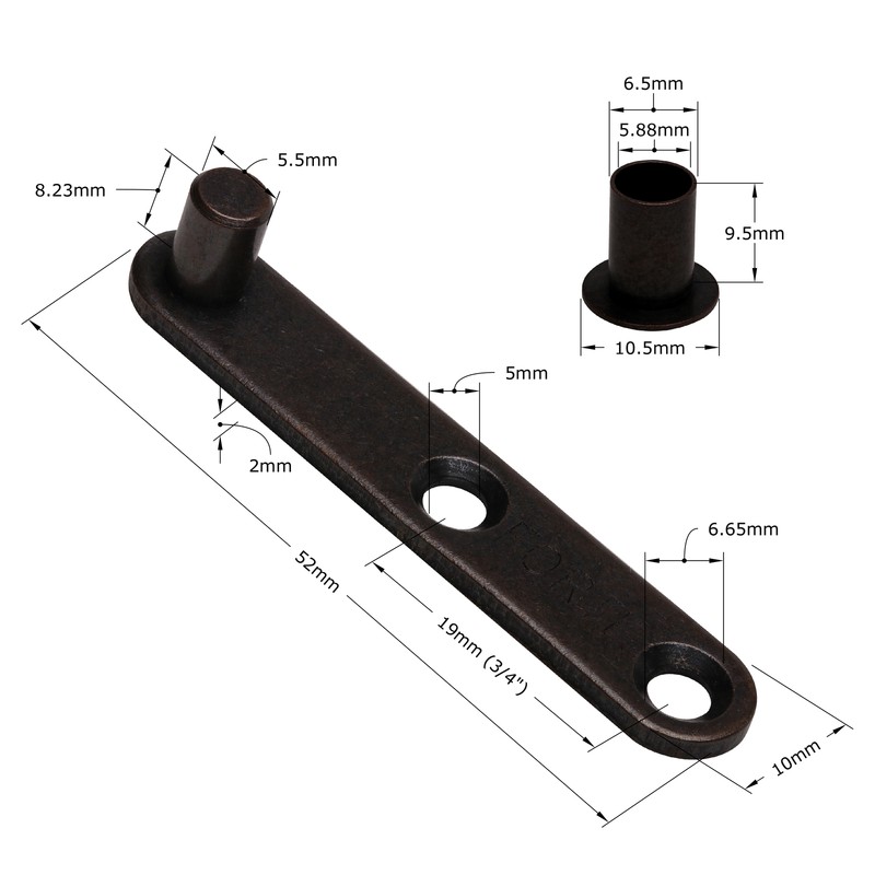 Rok Hardware Center Pivoting Hinge, Statuary Bronze Finish gallery