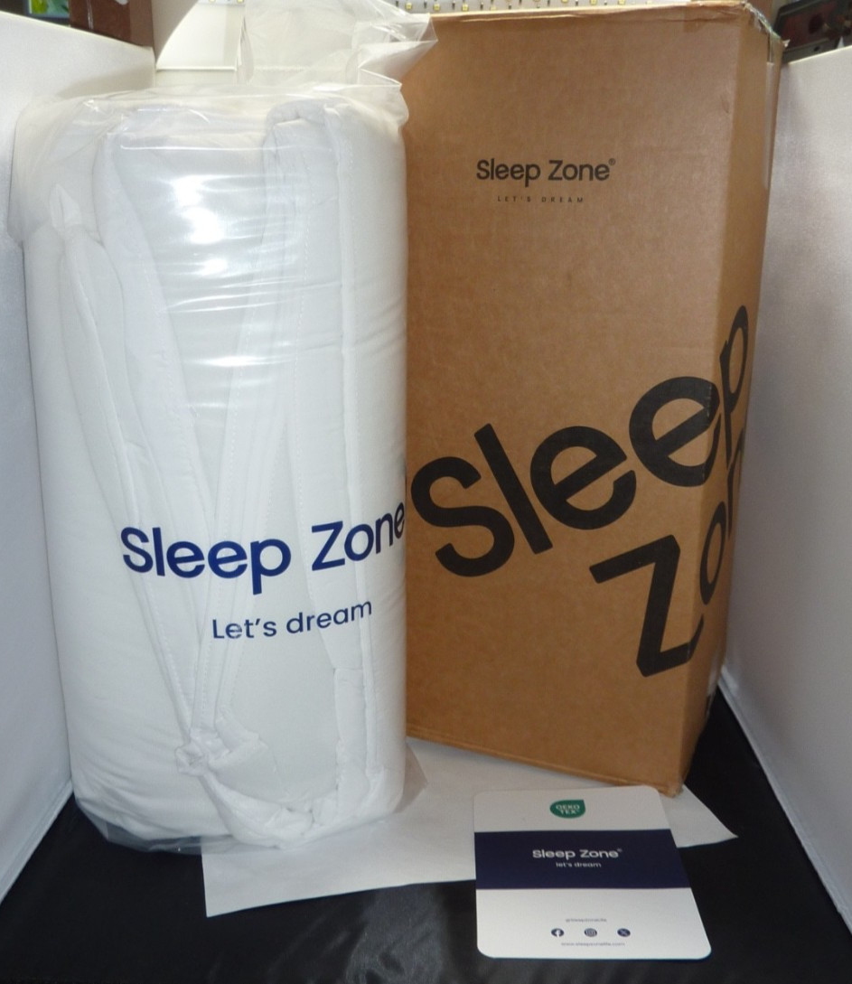SLEEP ZONE Comforter Queen, Diamond Quilting White NEW IN BOX gallery