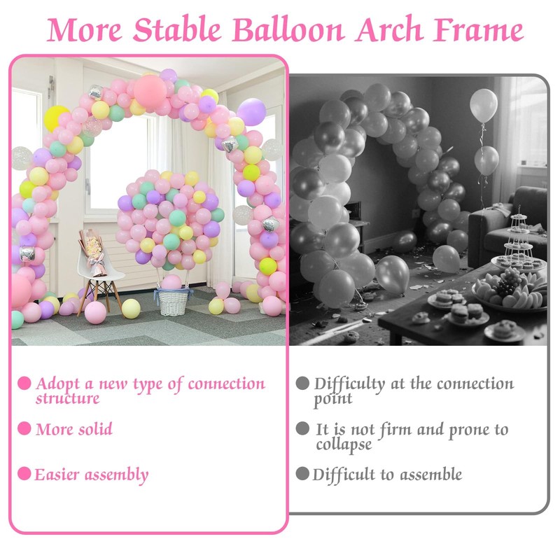 Balloon Arch Kit, Adjustable 10FT Wide & 8FT Tall Balloon Arch Stand Kit with... gallery