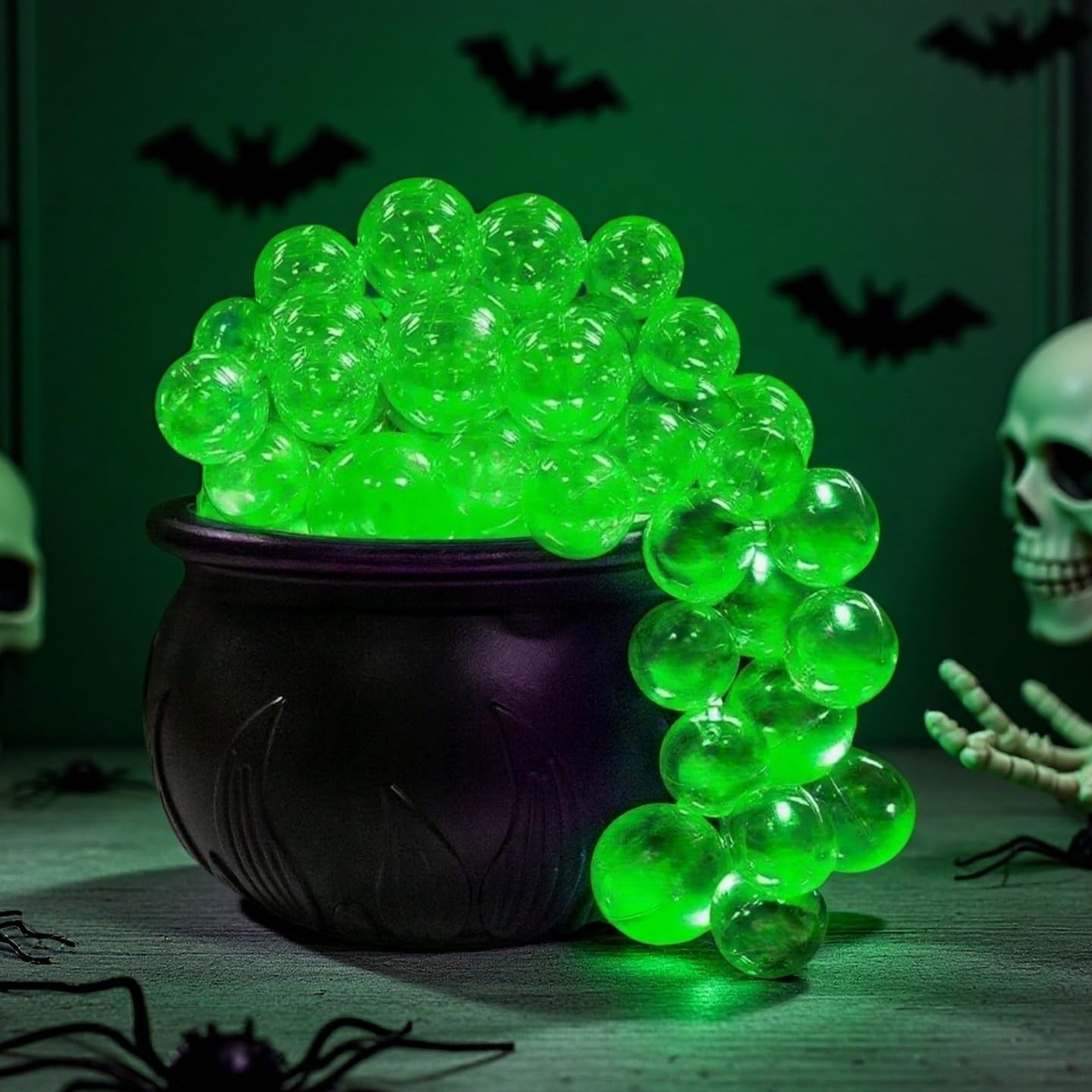 virsomier Halloween Decorations - DIY Large Witches Cauldron with Lights - Black gallery