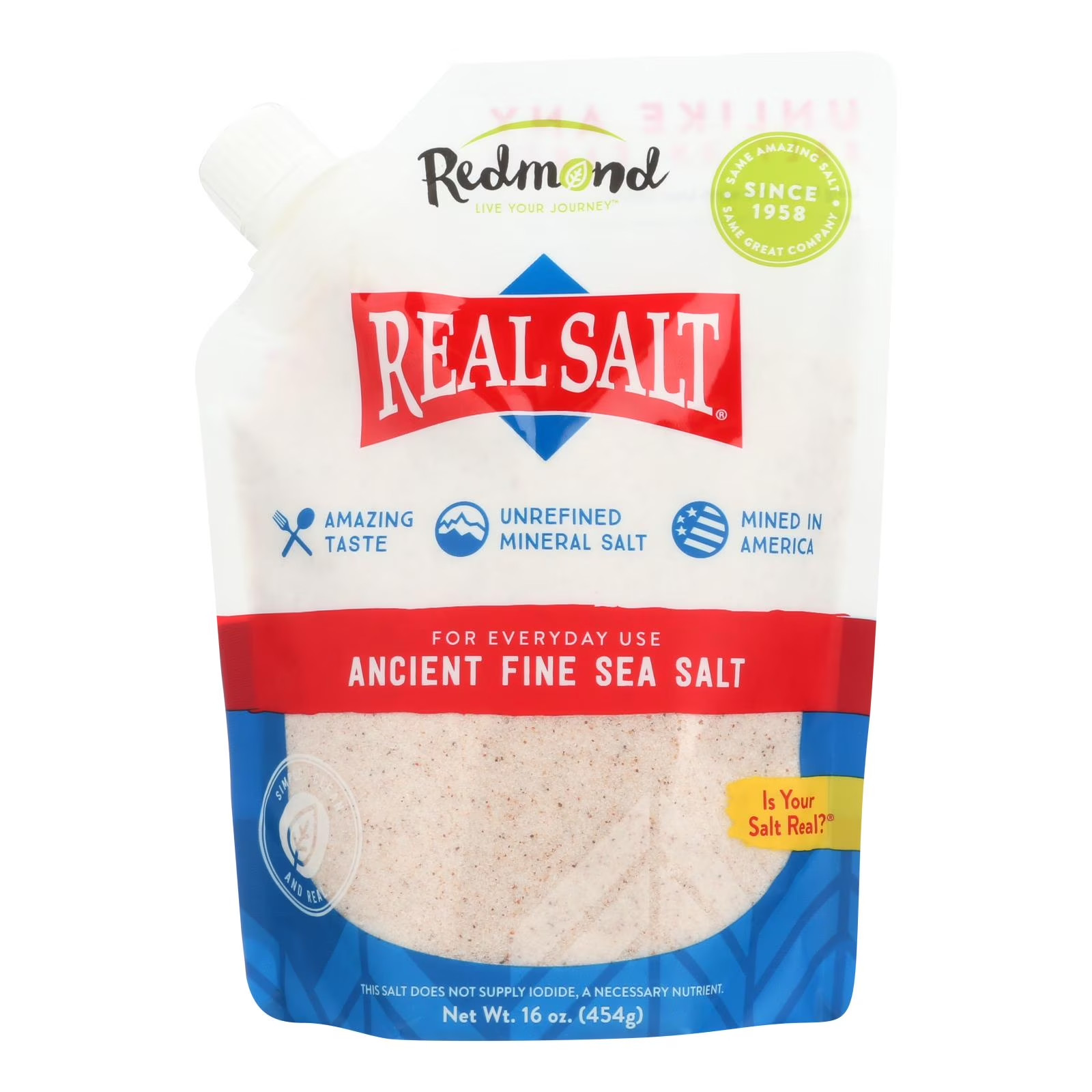 Redmond Real Salt Ancient Fine Sea Salt 16 oz gallery