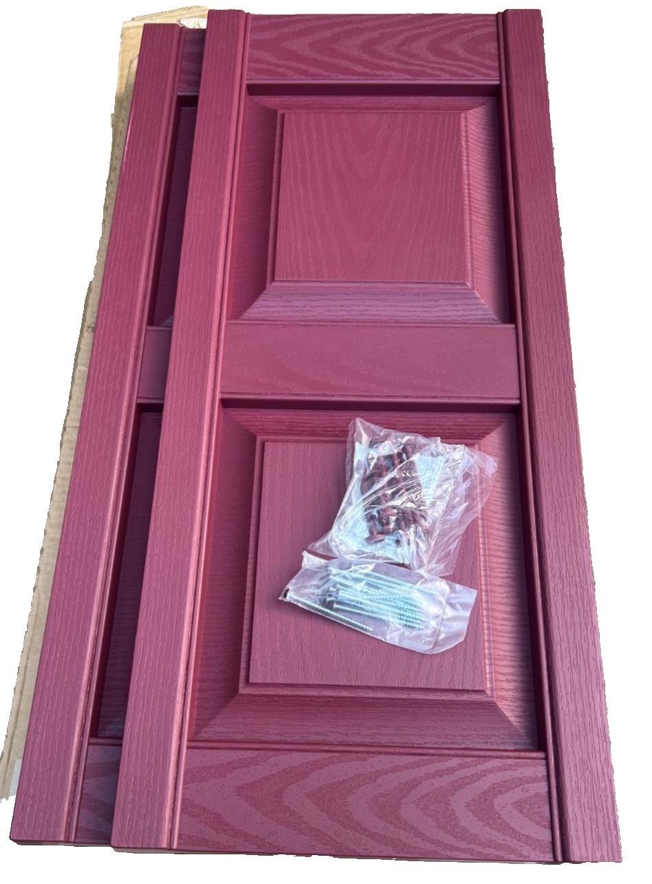 Mid America Raised Panel Vinyl Shutters 14.75in x35in Wide (1 Pair) M00021435078 gallery