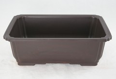 Rectangular Plastic Bonsai / Succulent Pot 10.5″x 7.75″x 3.5″ – Dark Brown