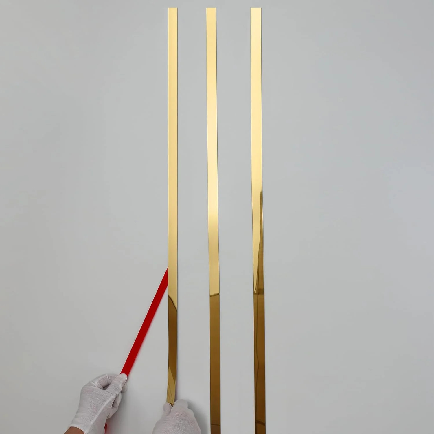 Gold Metalized Mirror-Like Finish Molding Trim, Peel and Stick Strip for Mirror gallery