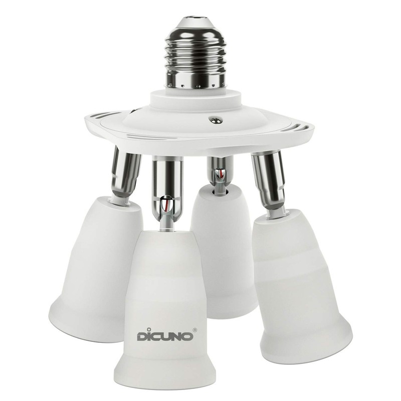 4 in 1 E26 Light Socket Splitter: Adjustable 360° and 180° for Perfect Lighting gallery