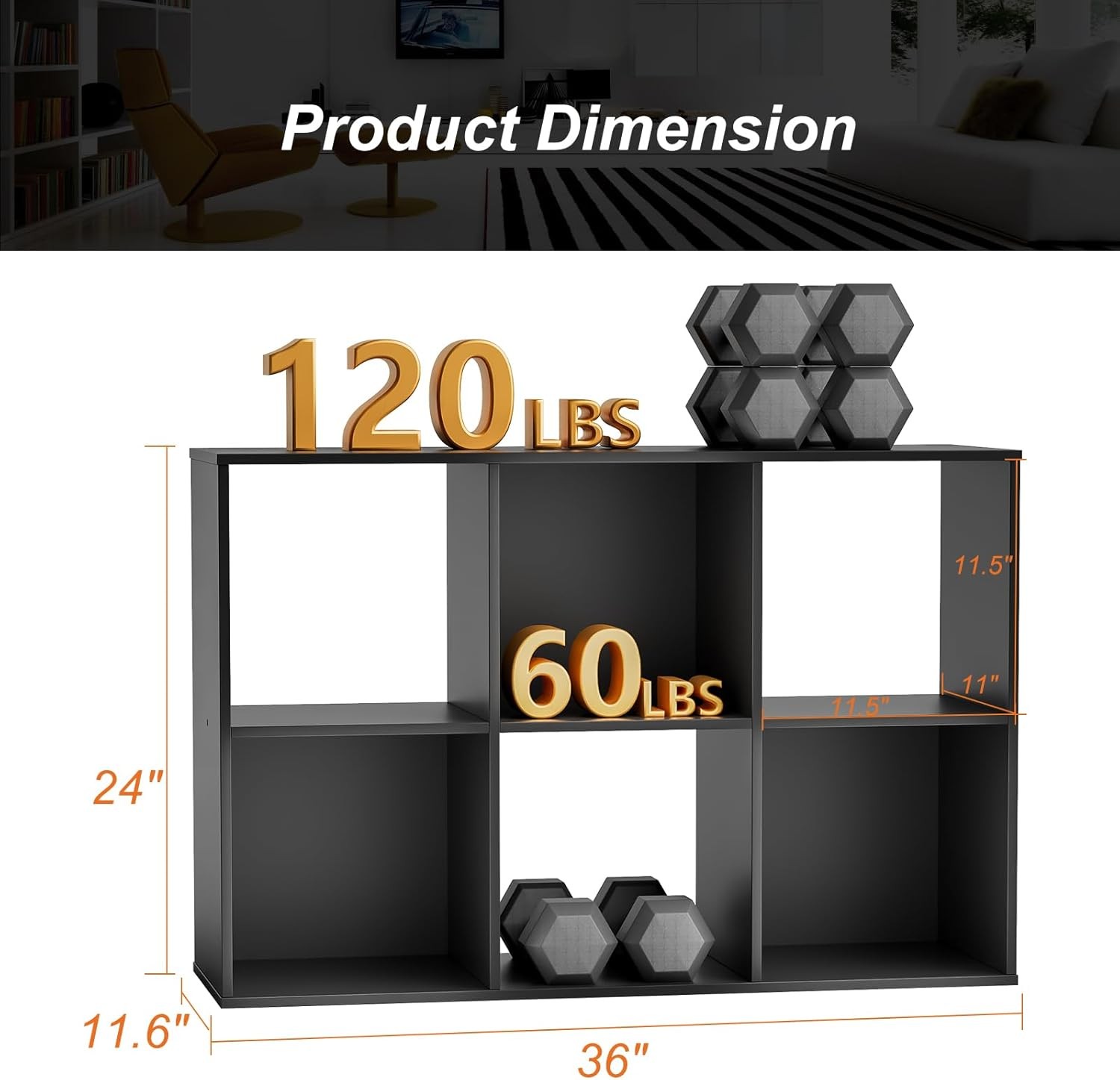 6 / 8 / 9 Cube Storage Organizer Open Cube Bookshelf with 3 Removable Back Panel gallery