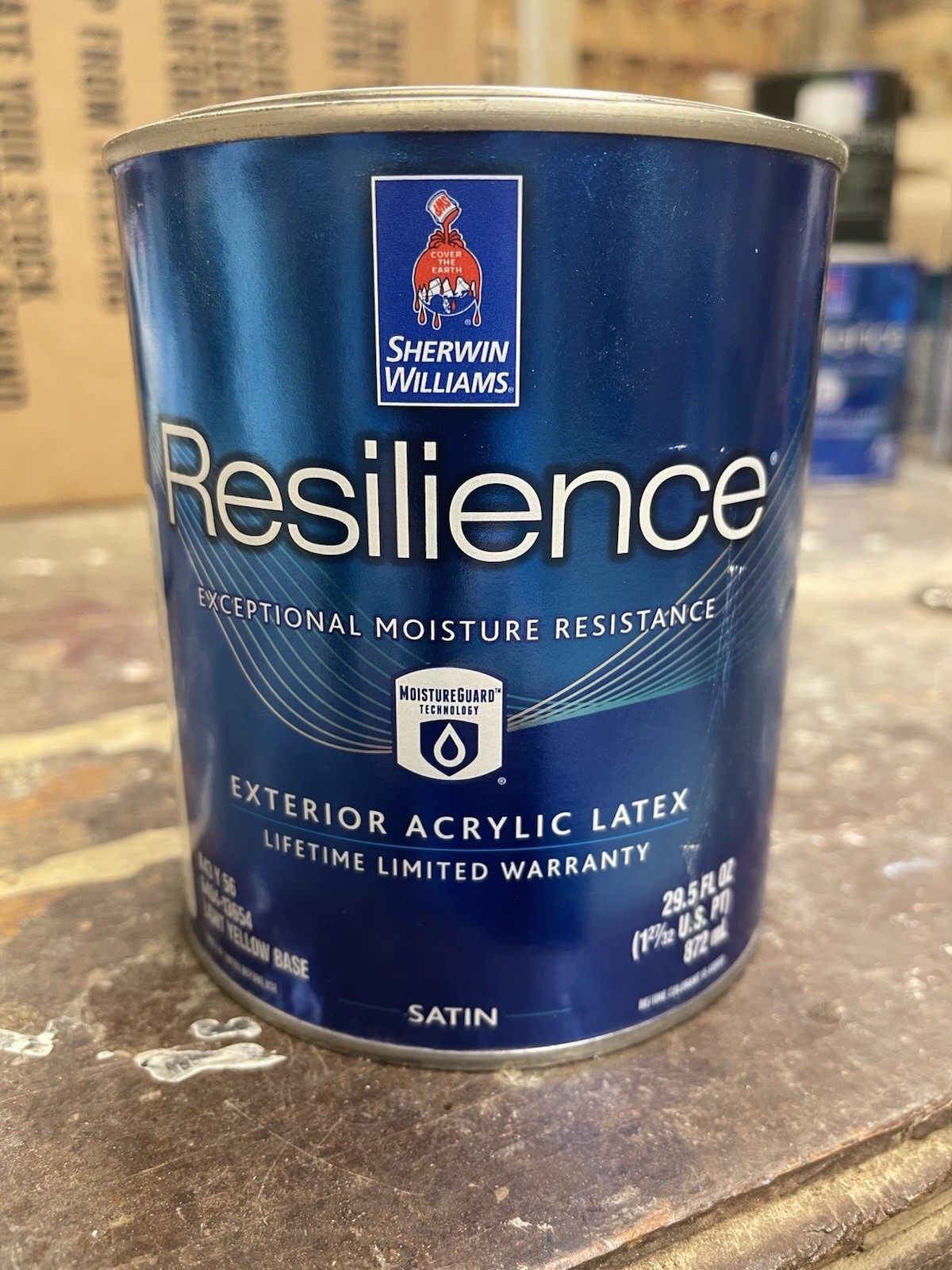 1 Qt Resilience Sherwin Williams Exterior Acrylic Latex Paint/Light Yellow Base gallery